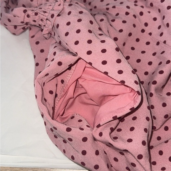 Gal Meets Glam‎ Corinne Pink Polka Dot Dress Size 4 Petite - Picture 10 of 13
